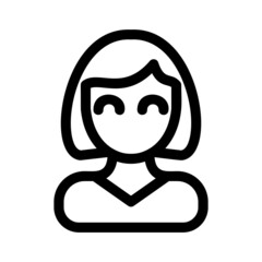 Obraz na płótnie Canvas girl icon or logo isolated sign symbol vector illustration - high quality black style vector icons 