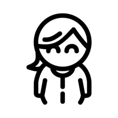 Obraz premium girl icon or logo isolated sign symbol vector illustration - high quality black style vector icons 