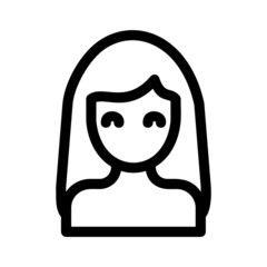 girl icon or logo isolated sign symbol vector illustration - high quality black style vector icons
