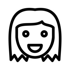 girl icon or logo isolated sign symbol vector illustration - high quality black style vector icons
