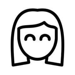 girl icon or logo isolated sign symbol vector illustration - high quality black style vector icons
