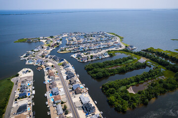 Fototapeta premium Aerial of Lanoka Harbor F Cove NJ
