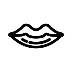 lips icon or logo isolated sign symbol vector illustration - high quality black style vector icons
