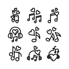 love music icon or logo isolated sign symbol vector illustration - high quality black style vector icons
