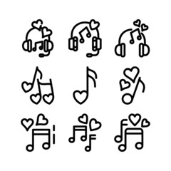 love music icon or logo isolated sign symbol vector illustration - high quality black style vector icons

