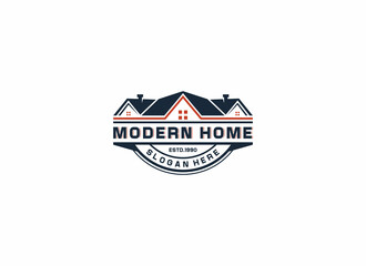 modern home logo template in white background