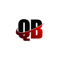 Letter QB simple logo design vector
