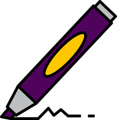 Marker icon. School concept icon style