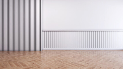 Empty room with Wall Background. 3D illustration, 3D rendering	