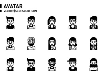 Avatar icon for website, application, printing, document, poster design, etc.