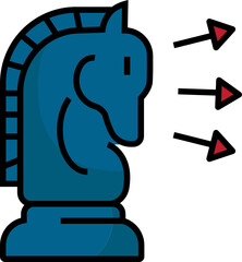Strategy icon. SEO marketing concept icon style
