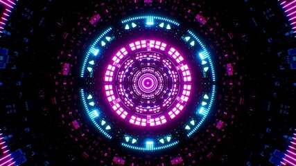 Neon Light Mechanic Tunnel Background