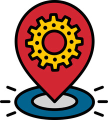 Map pointer icon. SEO marketing concept icon style