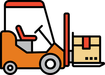 Forklift icon. Logistic concept icon style