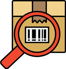 Tracking delivery package find location icon. Logistic concept icon style