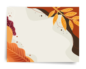 Abstract Autumn frame for brochure design background  template
