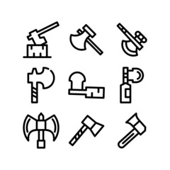 Fototapeta premium axe icon or logo isolated sign symbol vector illustration - high quality black style vector icons 