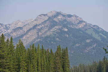 Smoky Mountain Landscape in Banff, Alberta