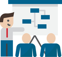 Man presentation icon. Business concept icon style