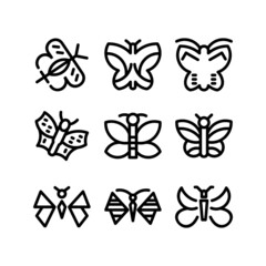 butterfly icon or logo isolated sign symbol vector illustration - high quality black style vector icons
