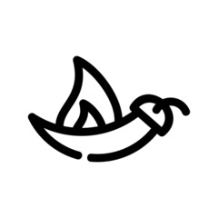 chili pepper icon or logo isolated sign symbol vector illustration - high quality black style vector icons
