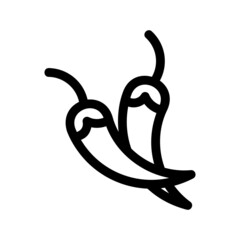 chili pepper icon or logo isolated sign symbol vector illustration - high quality black style vector icons
