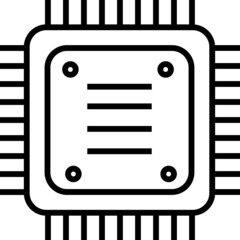 Processor icon. Science concept icon style