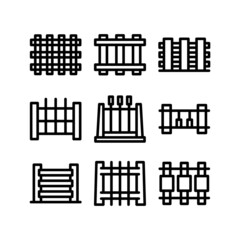 fence icon or logo isolated sign symbol vector illustration - high quality black style vector icons
