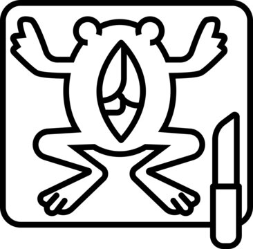 Science frog icon. Science concept icon style