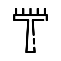 gardening fork icon or logo isolated sign symbol vector illustration - high quality black style vector icons
