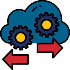 cloud acomputing icon. technology concept icon style