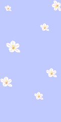 Naklejka na ściany i meble wallpaper with tung flower 