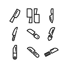 hunting knife icon or logo isolated sign symbol vector illustration - high quality black style vector icons
