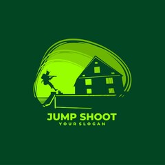 logo jump shoot dark style