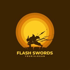 logo lightning swordsman