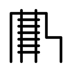 ladder icon or logo isolated sign symbol vector illustration - high quality black style vector icons
