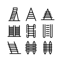 ladder icon or logo isolated sign symbol vector illustration - high quality black style vector icons
