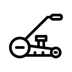 lawn mower icon or logo isolated sign symbol vector illustration - high quality black style vector icons
