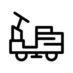 lawn mower icon or logo isolated sign symbol vector illustration - high quality black style vector icons
