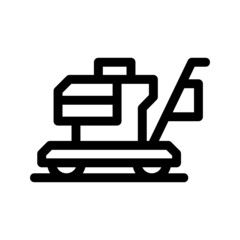 lawn mower icon or logo isolated sign symbol vector illustration - high quality black style vector icons
