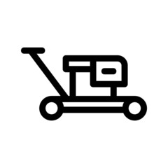lawn mower icon or logo isolated sign symbol vector illustration - high quality black style vector icons
