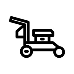 lawn mower icon or logo isolated sign symbol vector illustration - high quality black style vector icons
