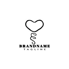 balloons cartoon logo design template icon illustration