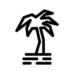 palm tree icon or logo isolated sign symbol vector illustration - high quality black style vector icons
