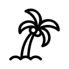 palm tree icon or logo isolated sign symbol vector illustration - high quality black style vector icons

