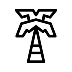 palm tree icon or logo isolated sign symbol vector illustration - high quality black style vector icons
