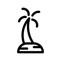 palm tree icon or logo isolated sign symbol vector illustration - high quality black style vector icons
