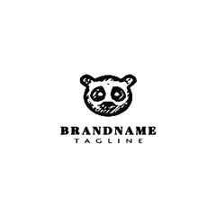 panda logo icon design template vector illustration