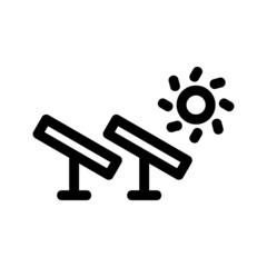 solar panel icon or logo isolated sign symbol vector illustration - high quality black style vector icons
