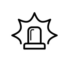 flasher siren icon designed in a line style